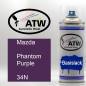Preview: Mazda, Phantom Purple, 34N: 400ml Sprühdose, von ATW Autoteile West.